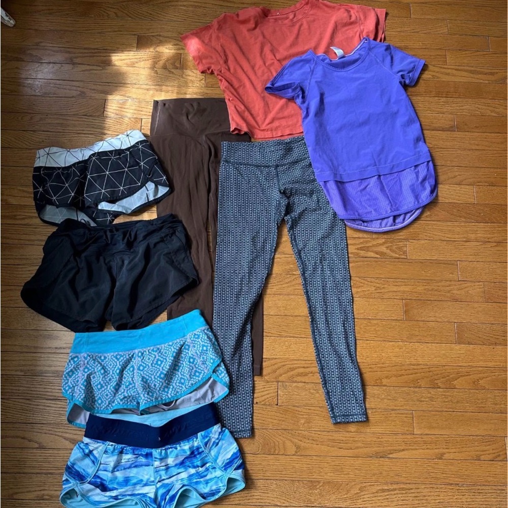 lululemon/Aviva bundle athletica Kids Activewear Set - Red, Purple, Black, Blue